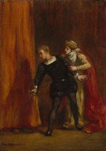 ハムレットとその母、1849年 作： Ferdinand Victor Eugene Delacroix