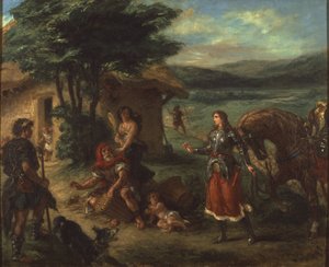 Herminie et les bergers-Erminia and the Shepherds、by Delacroix、Eugene 作： Ferdinand Victor Eugene Delacroix