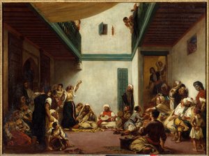 モロッコでのユダヤ人の結婚式。ウジェーヌ・ドラクロワ（1798-1863）の絵画 作： Ferdinand Victor Eugene Delacroix