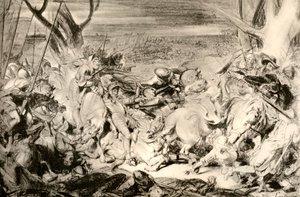 ドルーの戦い、1913 作： Ferdinand Victor Eugene Delacroix