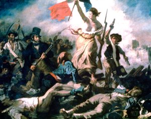 人々を導く自由、1830 作： Ferdinand Victor Eugene Delacroix
