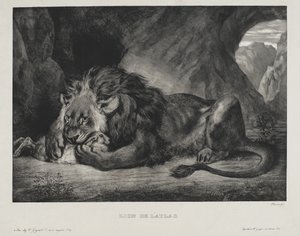 ライオンデラトラス、1829年 作： Ferdinand Victor Eugene Delacroix