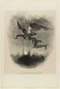 空気を吸うメフィストフェレス（『ファウスト』の扉絵 作： Ferdinand Victor Eugene Delacroix