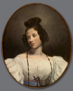 ミスアレクサンドリン-ジュリードゥラブトレイエ、1832-1834年頃 作： Ferdinand Victor Eugene Delacroix