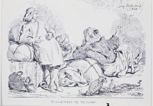 テトゥアンのラバドライバー、1833 作： Ferdinand Victor Eugene Delacroix