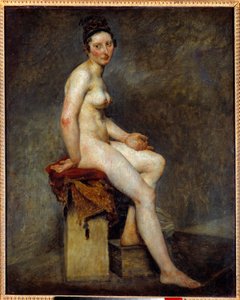 裸で座っているとミス・ローズと言う。ウジェーヌ・ドラクロワ（1798-1863）の絵画