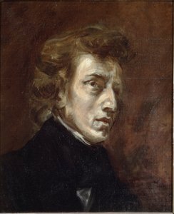 フレデリック・ショパンの肖像 作： Ferdinand Victor Eugene Delacroix