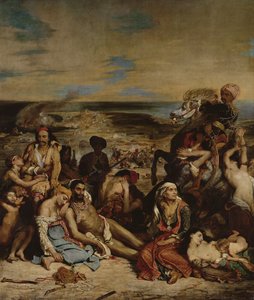 キオスの虐殺の場面、1822年 作： Ferdinand Victor Eugene Delacroix