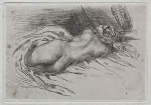 後ろから見た女性の研究、1833年。 作： Ferdinand Victor Eugene Delacroix