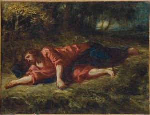 庭の苦悶、1849年頃 作： Ferdinand Victor Eugene Delacroix