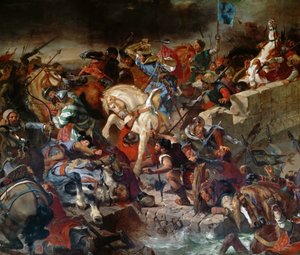 1242年7月21日、タイユブールの戦い 作： Ferdinand Victor Eugene Delacroix