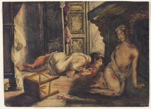 ランメルモールの花嫁》1826年頃（グラファイトに水彩とガッシュ、織物紙） 作： フェルディナンド・ビクター・ユージン・ドラクロワ