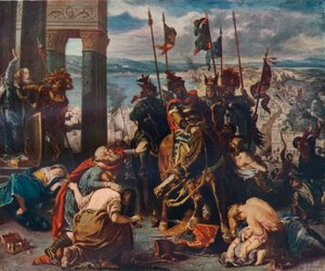 コンスタンティノープルへの十字軍の侵入、1840年、1911年 作： Ferdinand Victor Eugene Delacroix