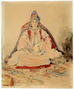 タンジールのユダヤ人の結婚。ウジェーヌ・ドラクロワ（1798-1863）の水彩画 作： Ferdinand Victor Eugene Delacroix