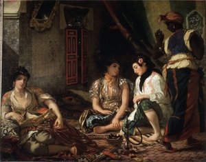 アパートでのアルジェの女性たち 作： Ferdinand Victor Eugene Delacroix