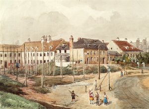 郊外の建設現場 作： Ferdinand Weckbrodt