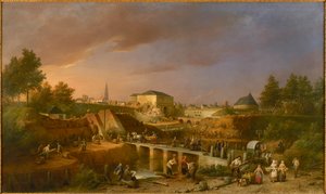 1866年、1869年に行われたSint-Jorispoort The Gate of Saint Georgeの取り壊し。 作： Ferdinand de Braekeleer the Elder