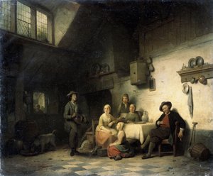 ハウスコンサート 作： Ferdinand de Braekeleer the Elder