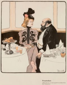 報道の自由。 - あのね！あなたは愚かな鶏です、検事さん！ 作： Ferdinand von Reznicek