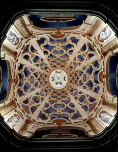 バロック美術：フェルディナンド・マリア・ガッリ（フェルディナンド・ガッリ・ダ・ビビエナ）（1657-1743）が装飾したアスンタ教会の丸天井 イタリア・サッビオネータ 作： Ferdinando Galli Bibiena