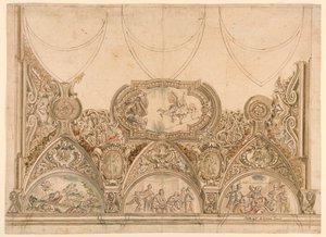 チャペル天井装飾デザイン 作： Ferdinando Galli Bibiena