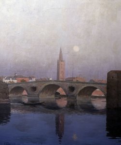 トゥールーズのル・ポン・ヌフ、20世紀初頭（絵画） 作： Fernand Antonin Mercié