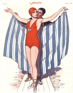 「Le Sourire」の表紙、1929 年 7 月（カラー リソ） 作： Fernand Couderc