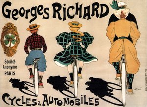 自転車と車ジョルジュリチャード、1896年 作： Fernand Fernel