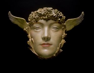 マスク、1897年頃（石膏） 作： Fernand Khnopff