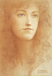 若いイギリス人女性 作： Fernand Khnopff