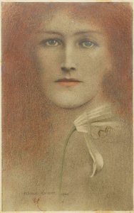Diffidence、1893 作： Fernand Khnopff