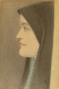 女性の研究、1910年頃 作： Fernand Khnopff
