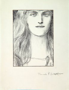 女性の頭、1897 作： Fernand Khnopff