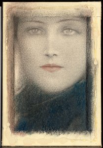 女性の頭、1910年頃 作： Fernand Khnopff
