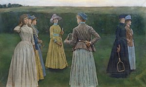 思い出（ローンテニス 作： Fernand Khnopff