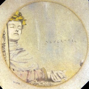 Nevermore (鉛筆、カラーチョーク、紙) 作： Fernand Khnopff