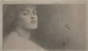 lOffrande The Offeringの研究、1891年 作： Fernand Khnopff