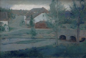 村への入り口、1885。 作： Fernand Khnopff
