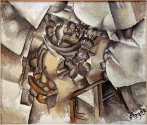 テーブルの上のフルーツボウル 作： Fernand Leger
