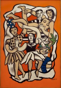鳥たちと一緒に踊るダンサーたち 作： Fernand Leger