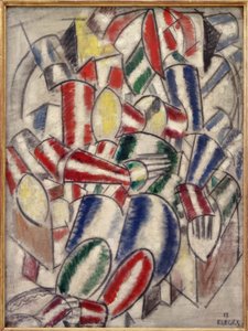 椅子に座っている女性 作： Fernand Leger