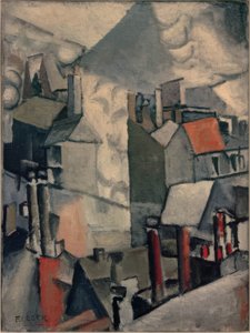 屋根の上に立ち上る煙 作： Fernand Leger
