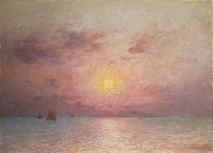 海でのセーリング、夕方;海のヨット、夕方 作： Fernand Loyen du Puigaudeau