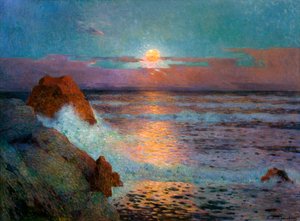 海に沈む夕日、1925 作： Fernand Loyen du Puigaudeau