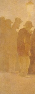 一口のパン、並んで待っている、「慈善」のための研究 作： Fernand Pelez