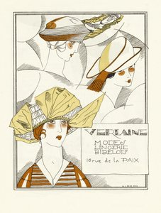 Verlaine、Modes、Lingerie、Trinkets、pubの広告。 1914（ステンシルプリント） 作： Fernand Siméon