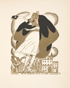 ファッションプレートのコレクションからのブラスク、1920年（pochoirプリント） 作： Fernand Siméon