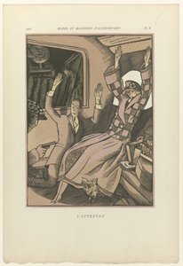 今日のファッションとマナー、1922年、Pl. 10: 攻撃 作： Fernand Siméon