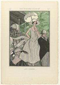 今日のファッションとマナー、1922 年、Pl. 5: レースで 作： Fernand Siméon