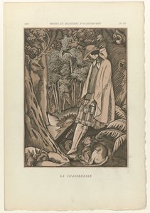 今日のファッションとマナー、1922 年、Pl. 6: ハントレス 作： Fernand Siméon